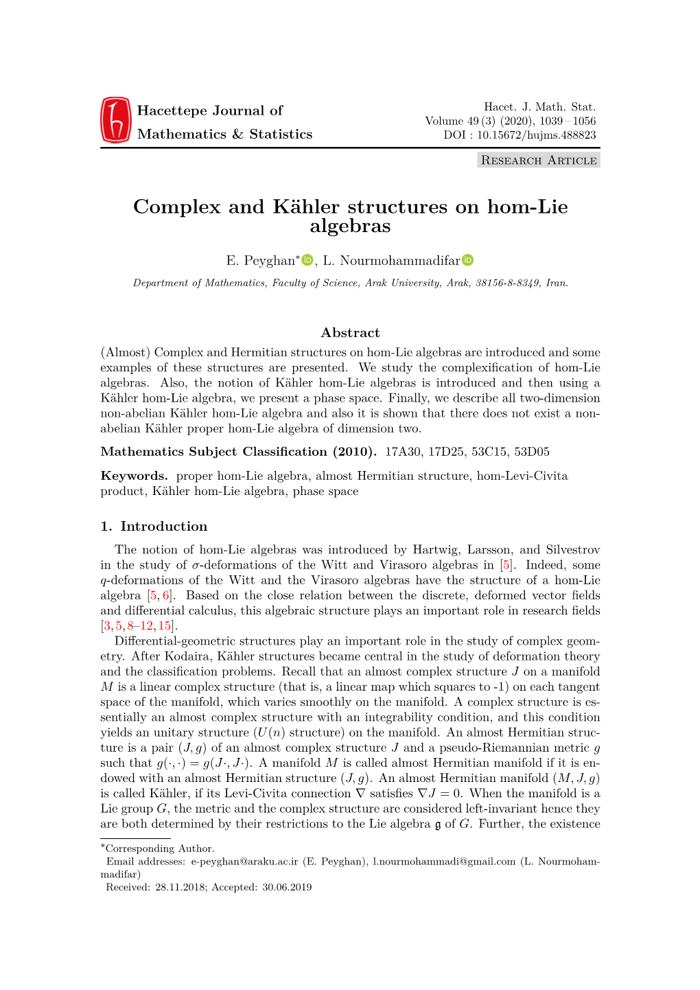 Complex and Kähler Structures on Hom-Lie Algebras