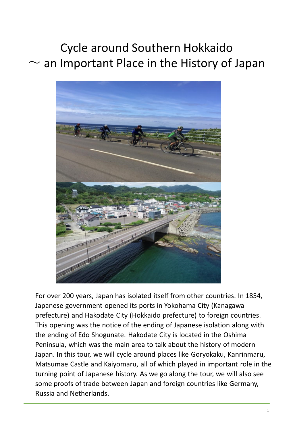 Cycle Around Southern Hokkaido.Pdf