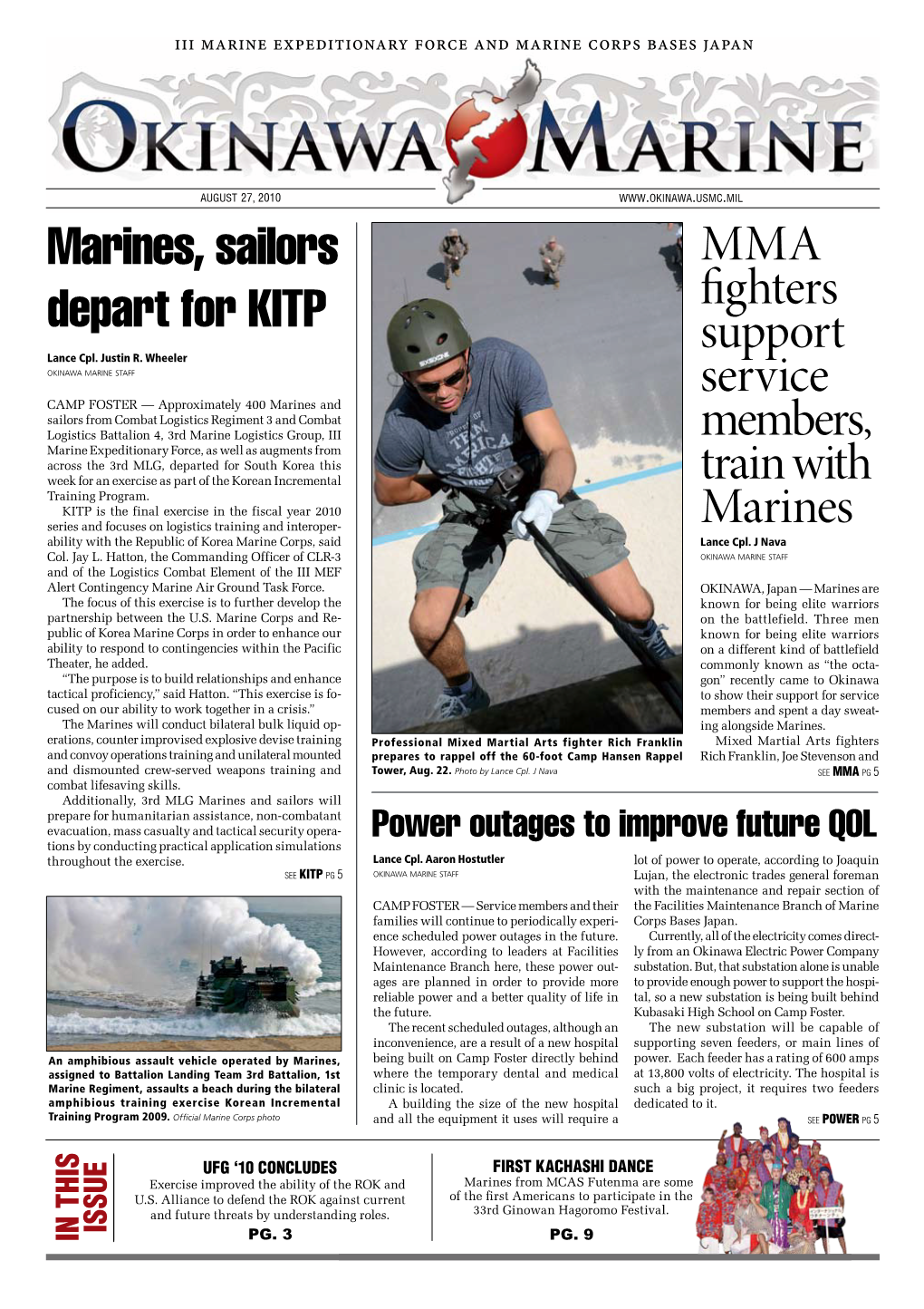 Marines, Sailors Depart for KITP