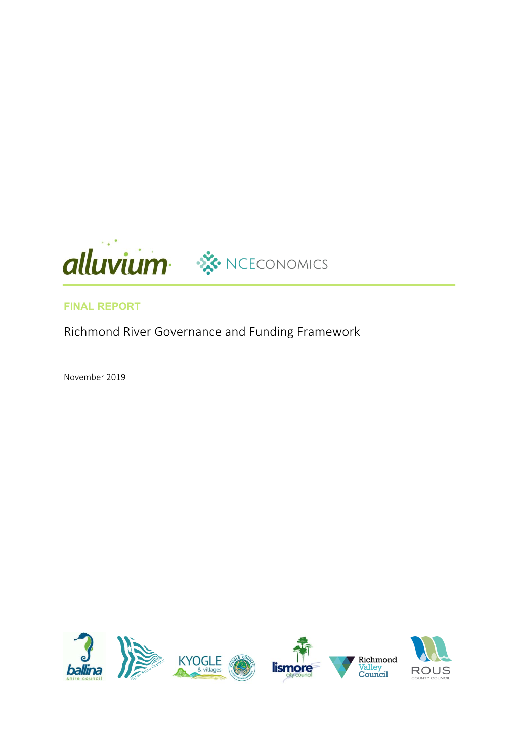 Richmond River Governance and Funding Framework, Final Report