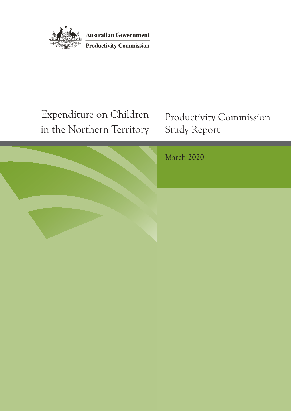 Expenditure on Children in the Northern Territory, Study Report
