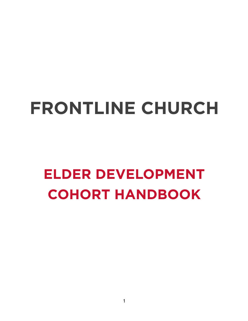 Elder Development Cohort Handbook Final