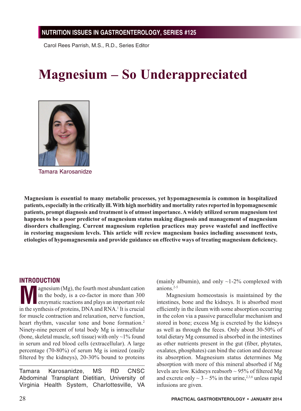Magnesium – So Underappreciated