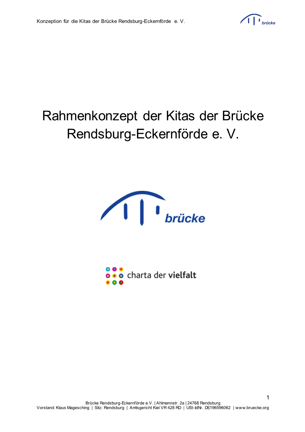 Rahmenkonzept Der Kitas Der Brücke Rendsburg-Eckernförde E. V