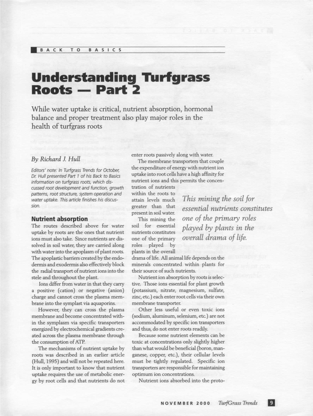 Understanding Tlirfgrass Roots — Part 2