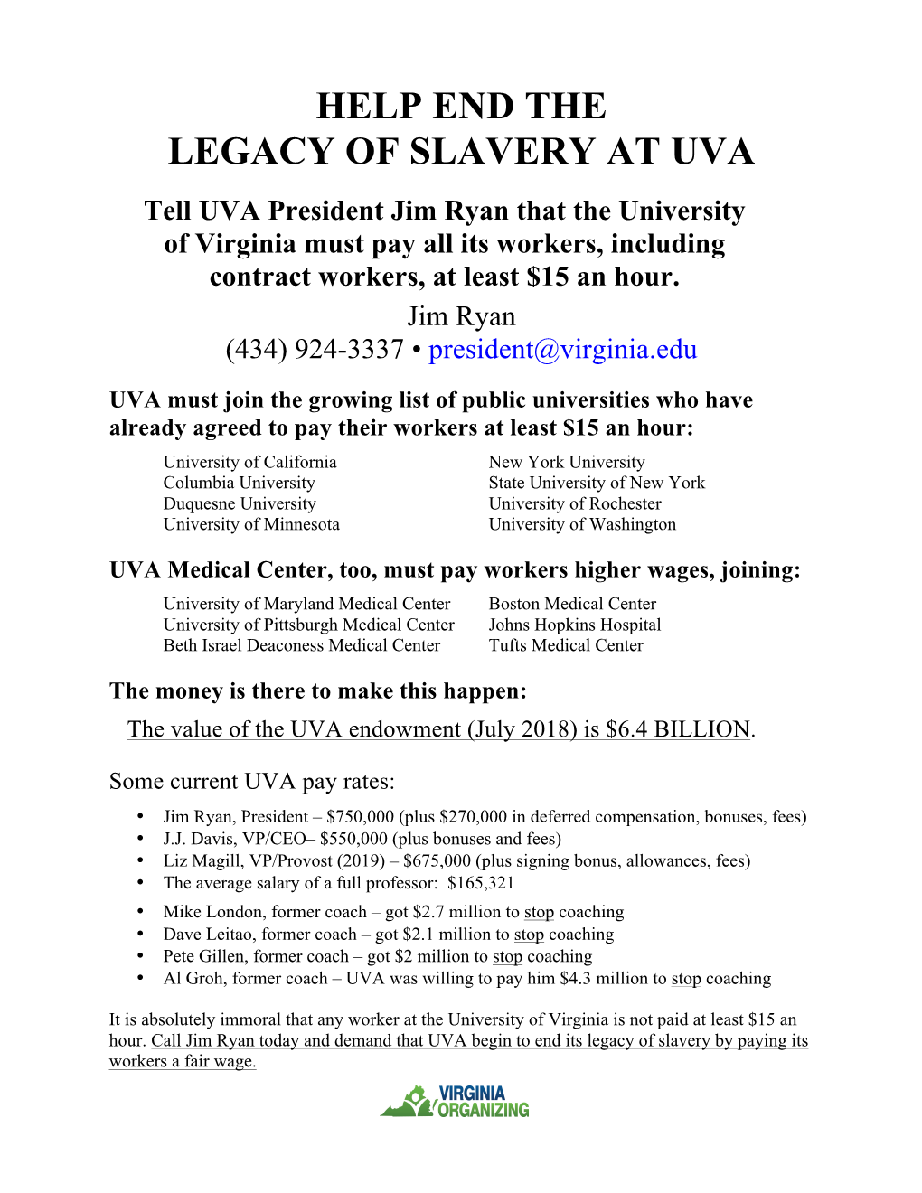 Help End the Legacy of Slavery at Uva