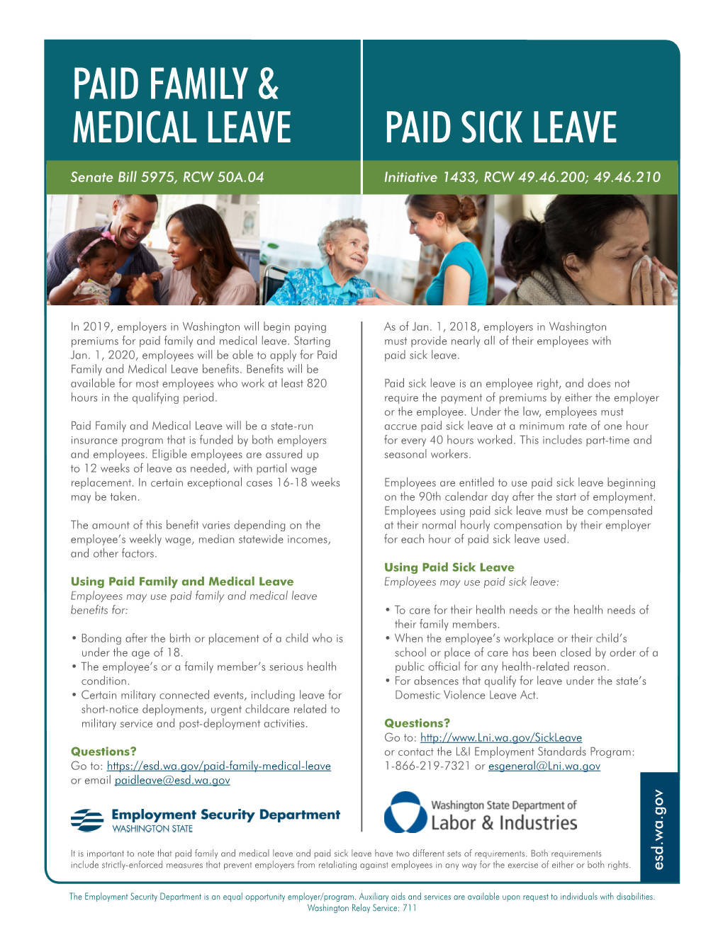 Paid Family & Medical Leave Paid Sick Leave