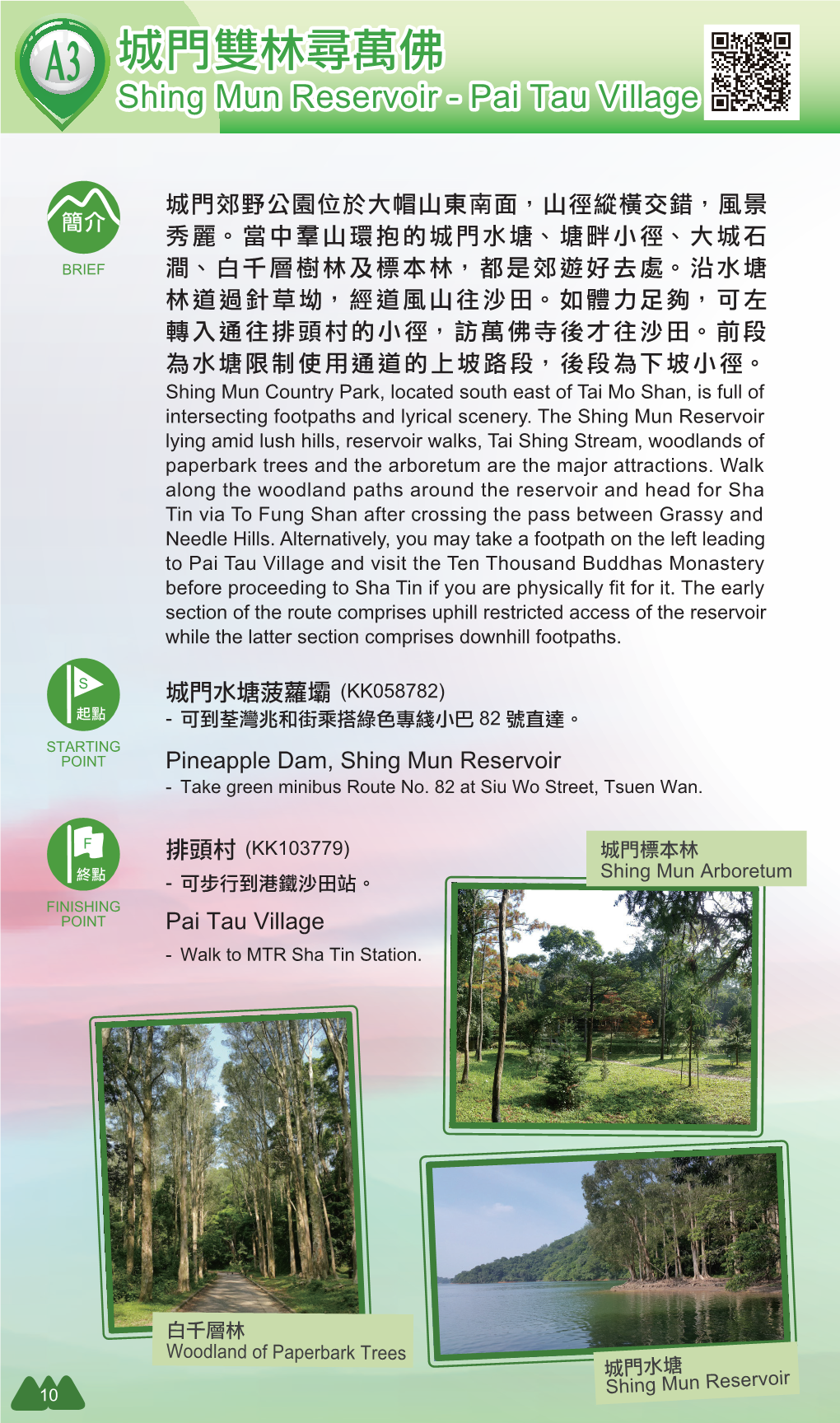 Shing Mun Reservoir - Pai Tau Village 10.5 Hours N.T