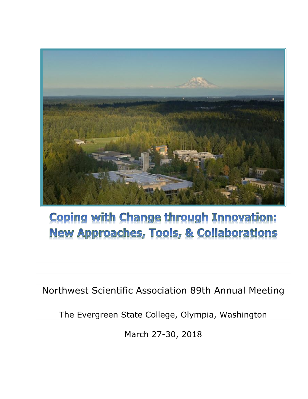 Northwest Scientific Association 89Th Annual Meeting