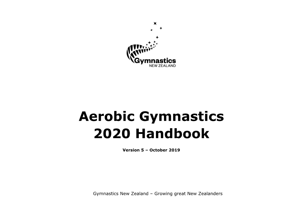 Aerobic Gymnastics 2020 Handbook