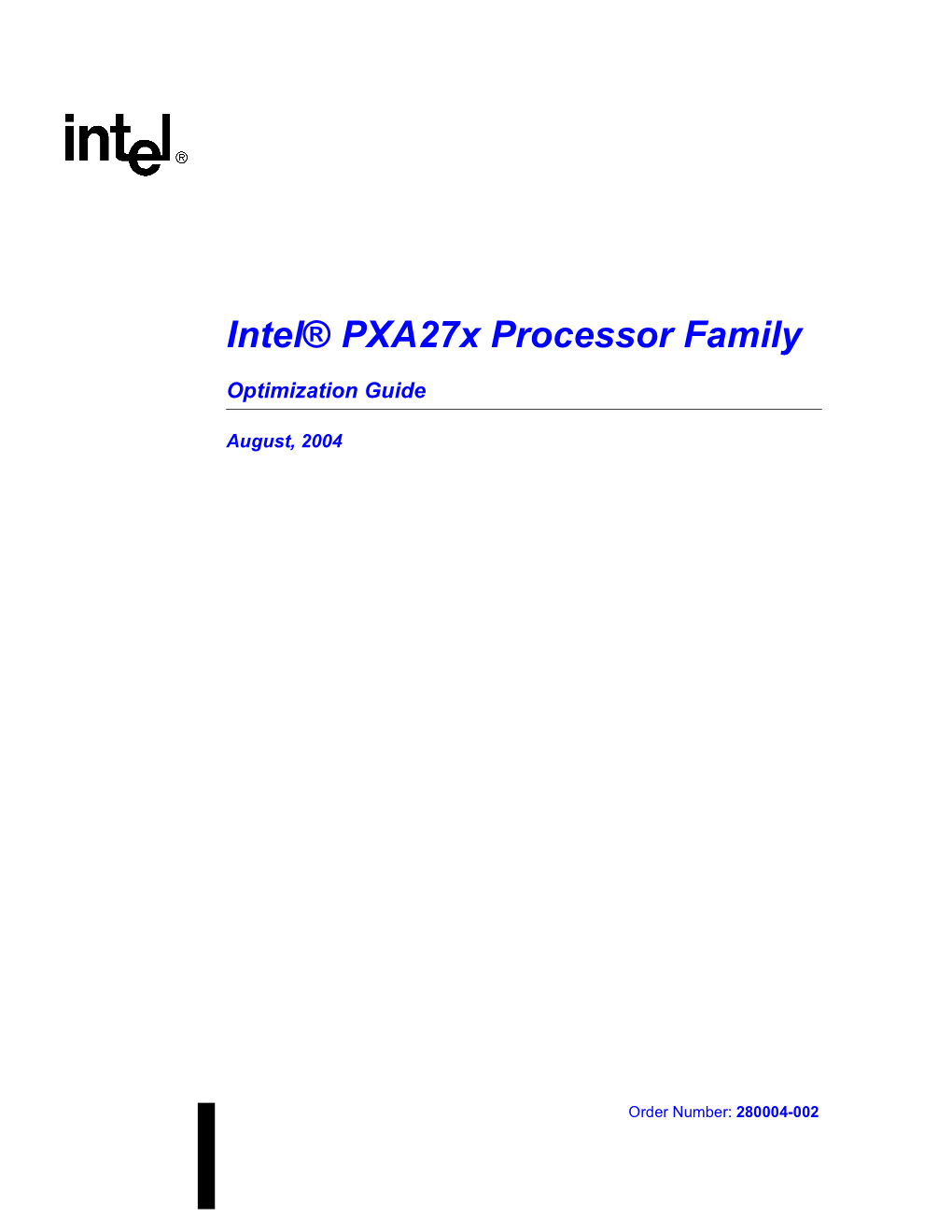Intel® Pxa27x Processor Family