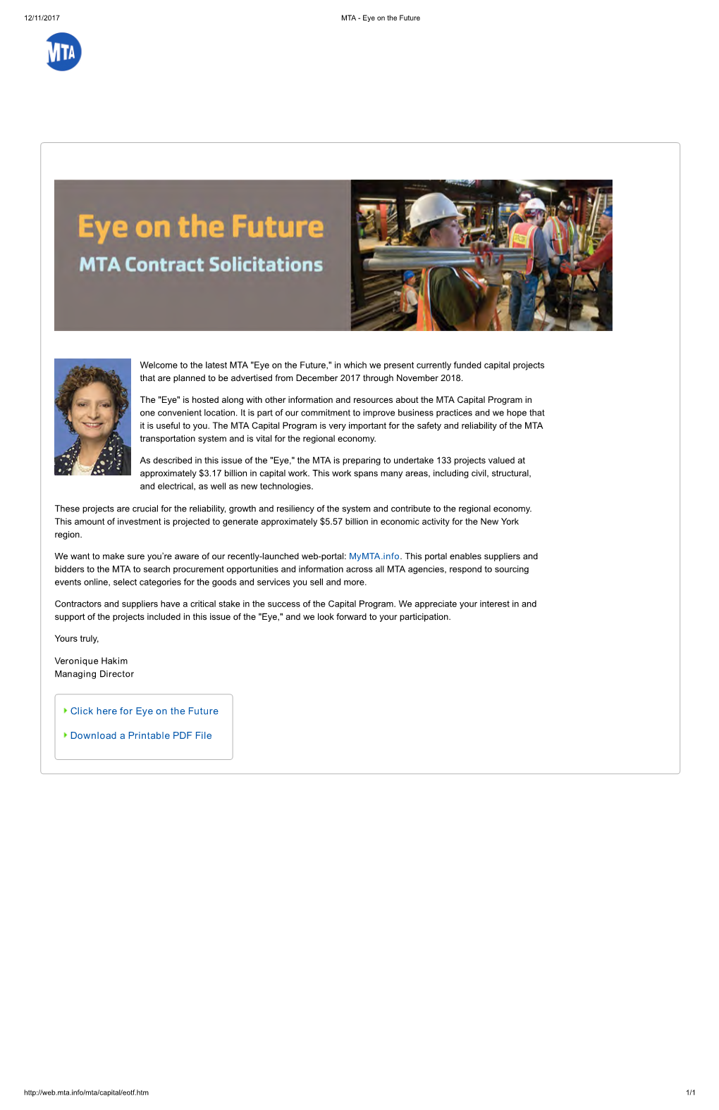 Eye on the Future Download a Printable PDF File