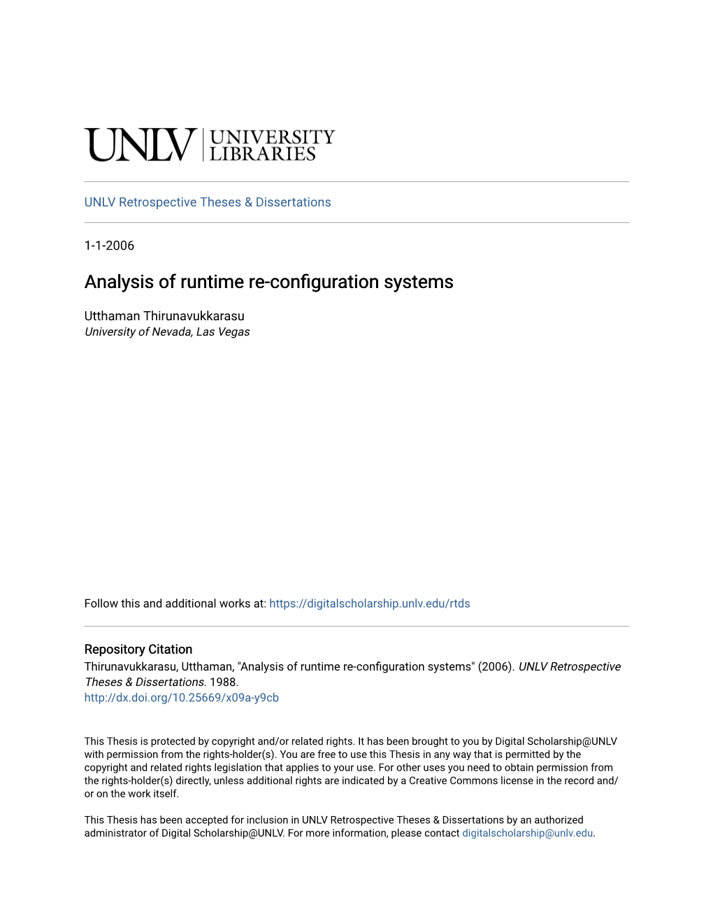 Analysis of Runtime Re-Configuration Systems