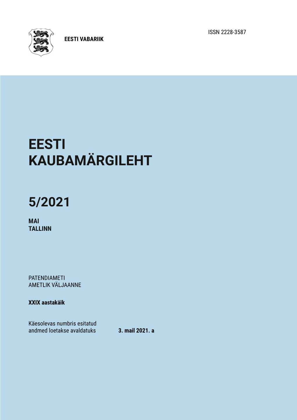 Eesti Kaubamärgileht 5/2021 3