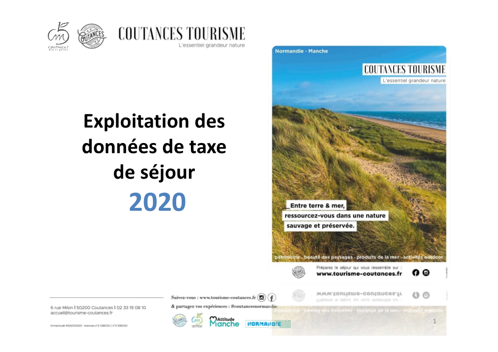 Exploitation Des Données De Taxe De Séjour 2020