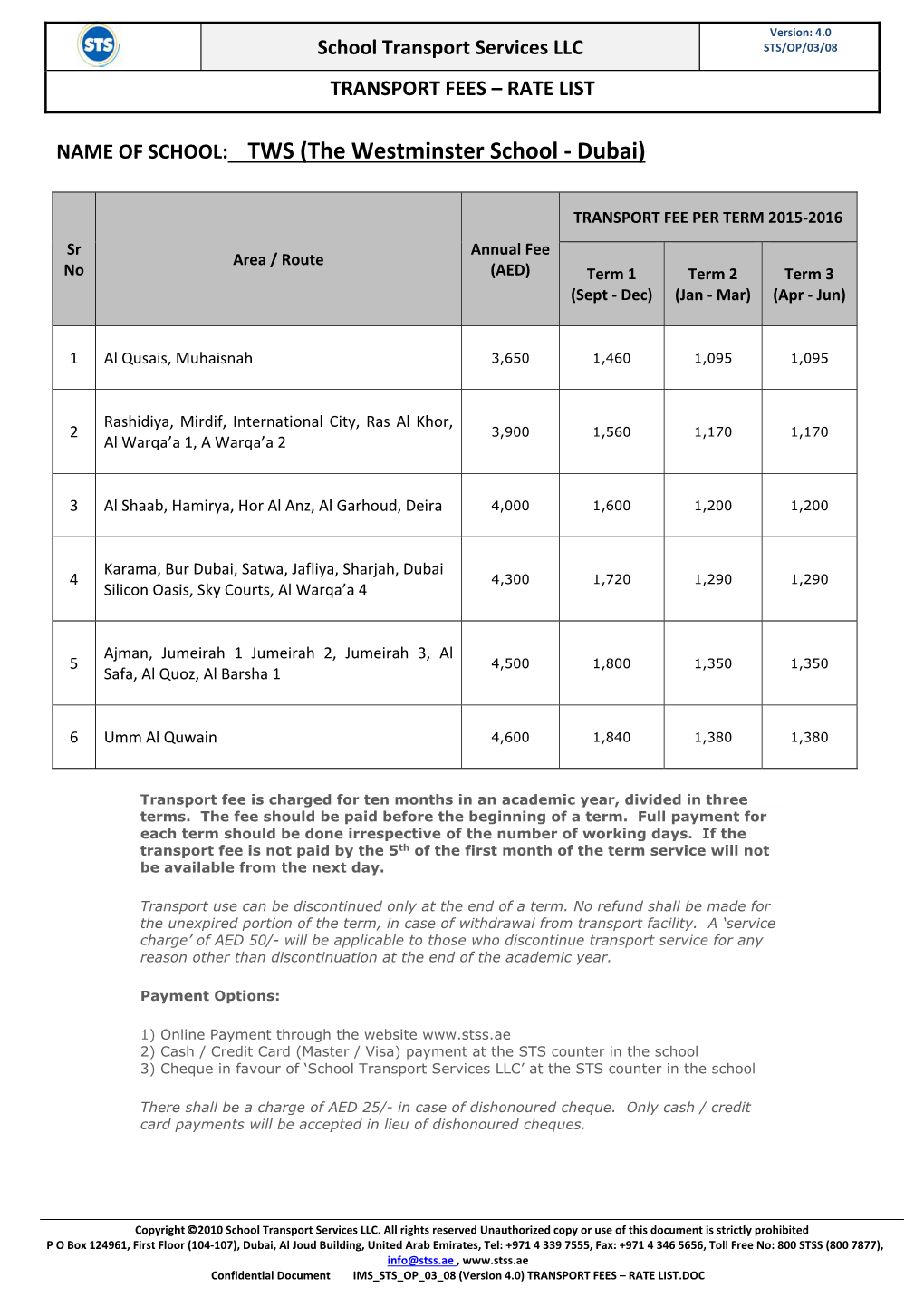 TWS (The Westminster School ‐ Dubai)