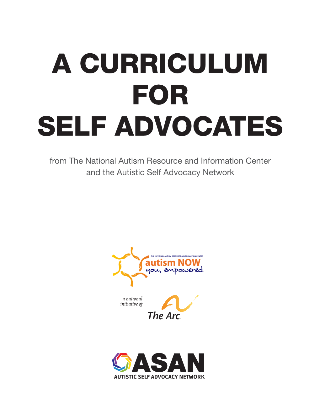 A Curriculum for Self Advocates