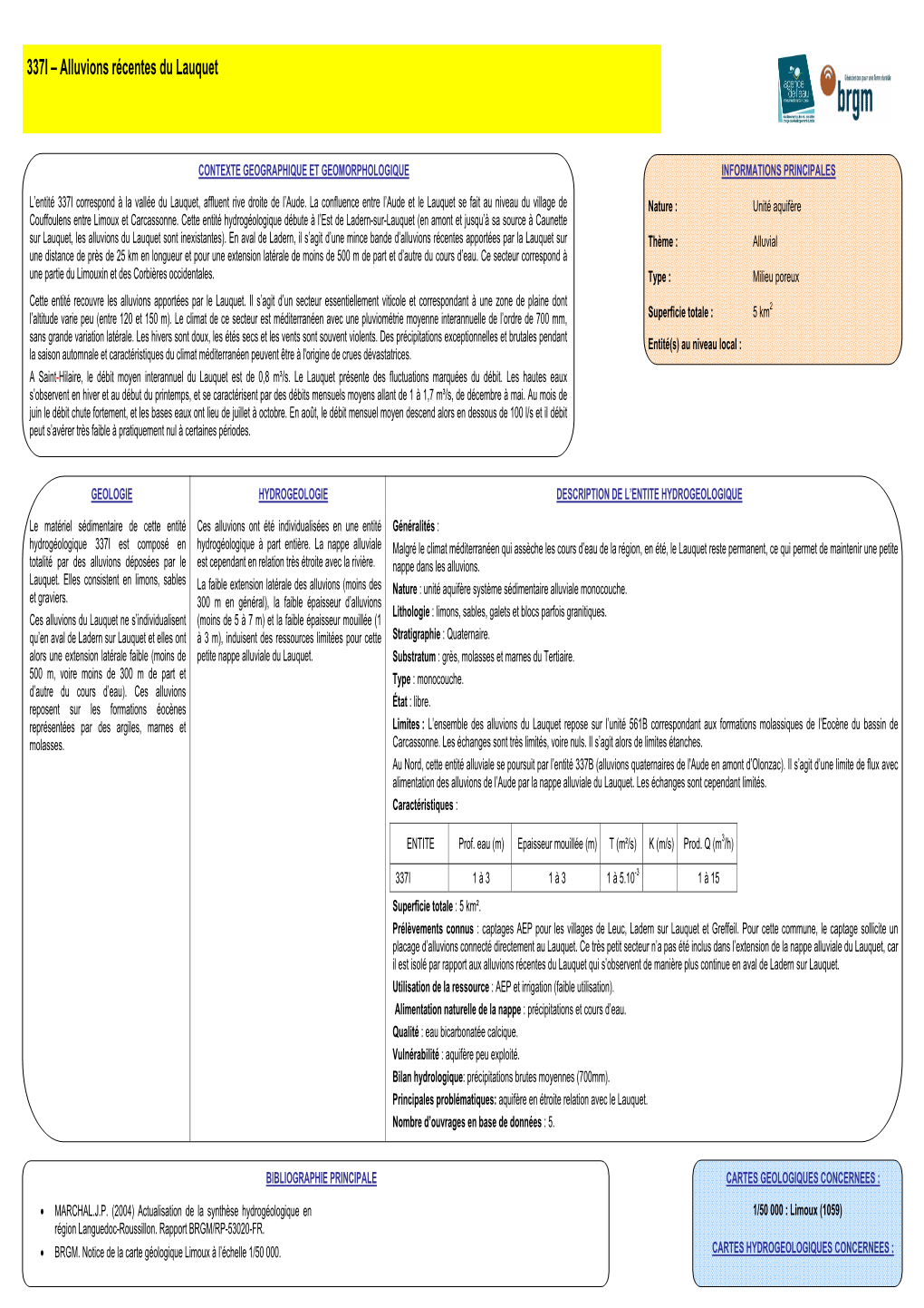 337I – Alluvions Récentes Du Lauquet