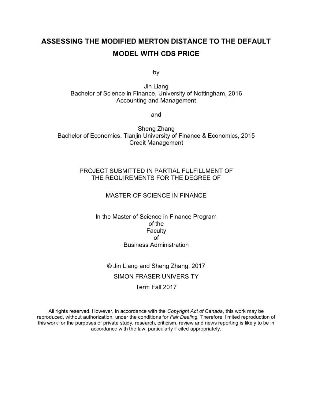 Assessing the Modified Merton Distance to the Default Model with Cds Price