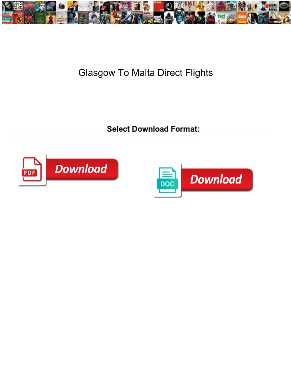 Glasgow to Malta Direct Flights