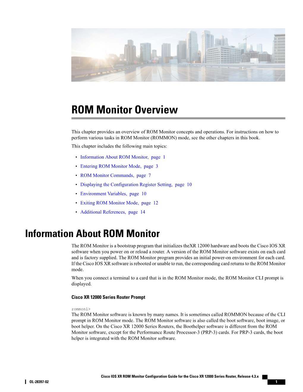 ROM Monitor Overview