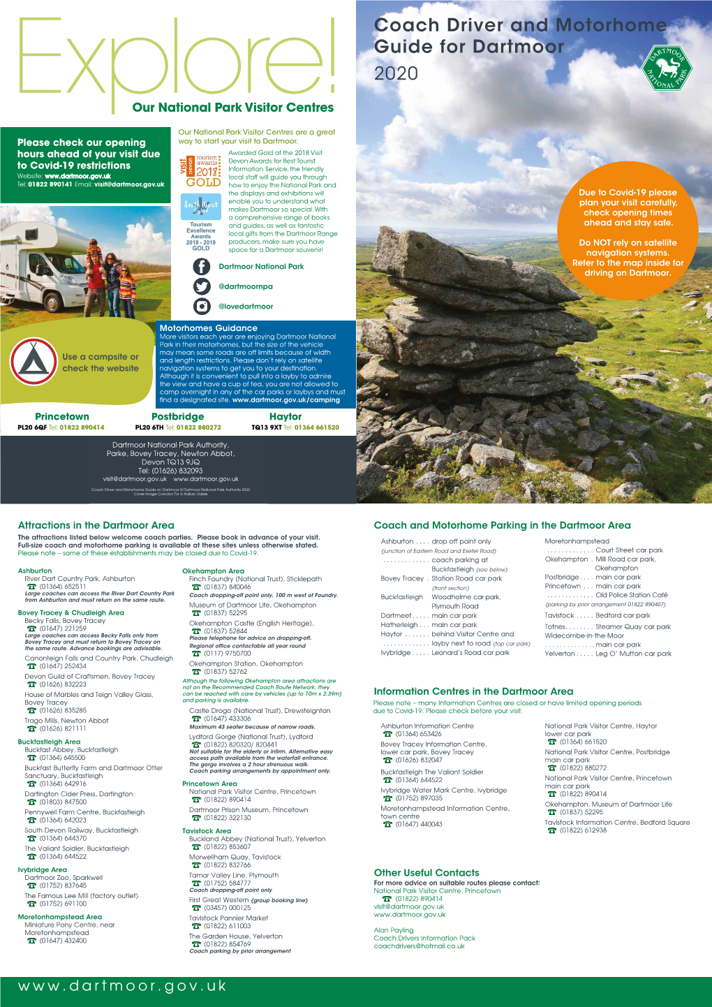 Coach Driver and Motorhome Guide for Dartmoor 2020