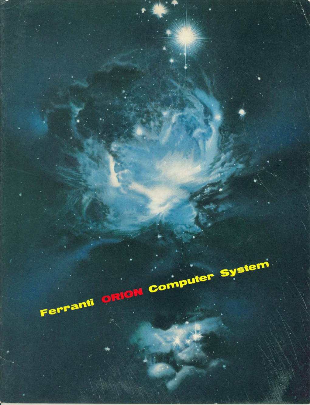 Ferranti Orion Computer System, 1960