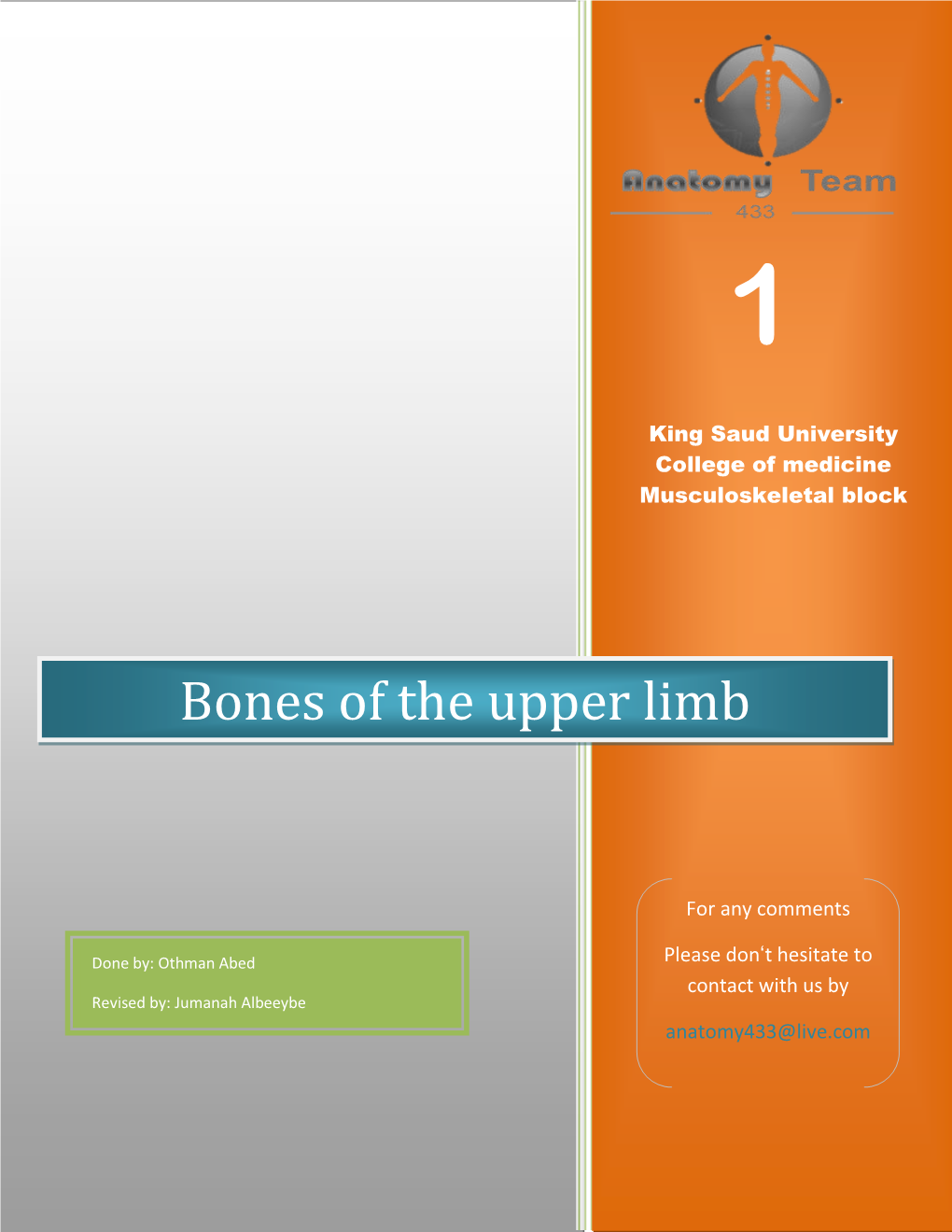 Bones of the Upper Limb