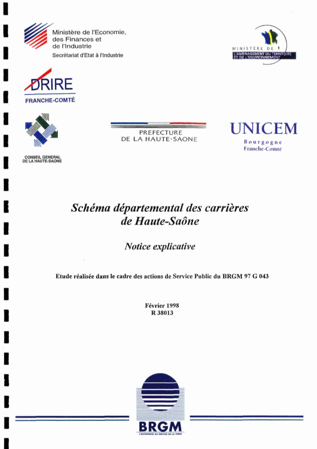 Schéma Départemental Des Carrières De Haute-Saône