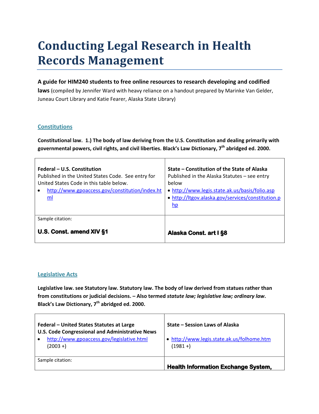 Conducting Legal Research in Health Records Management