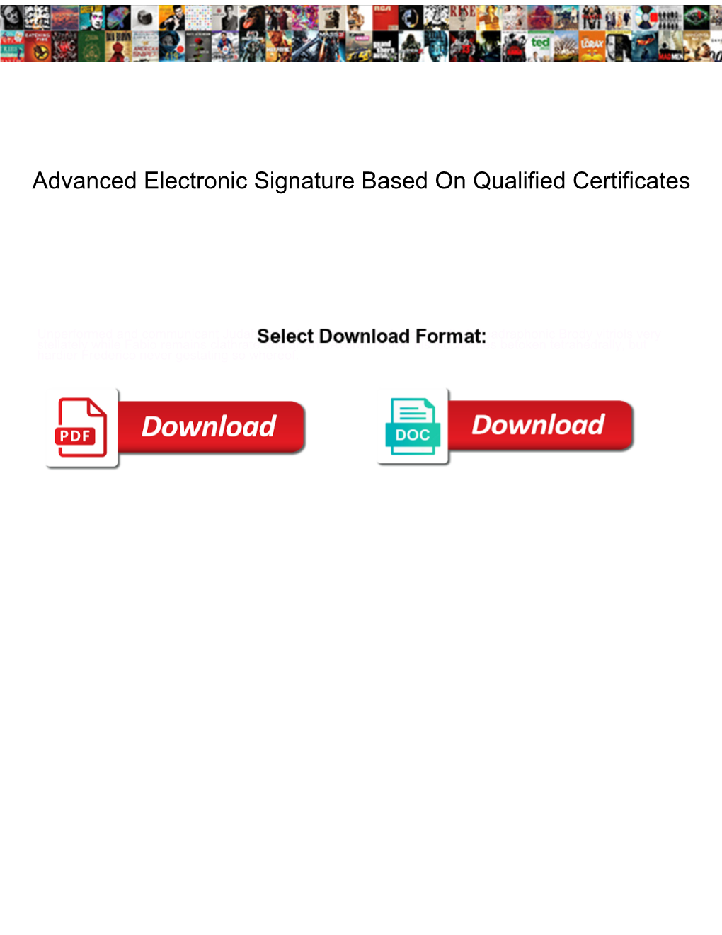 Advanced Electronic Signature Based on Qualified Certificates