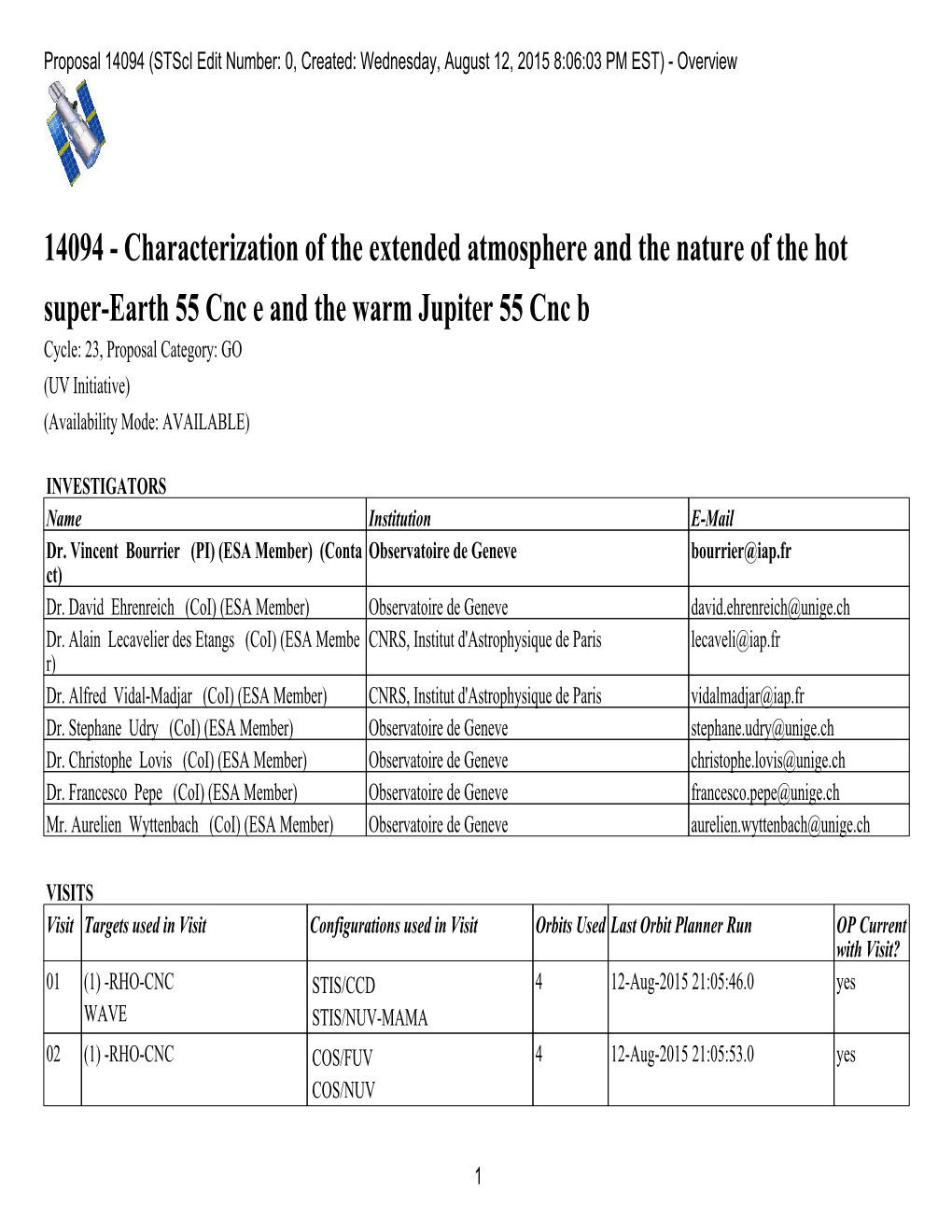 14094 (Stsci Edit Number: 0, Created: Wednesday, August 12, 2015 8:06:03 PM EST) - Overview