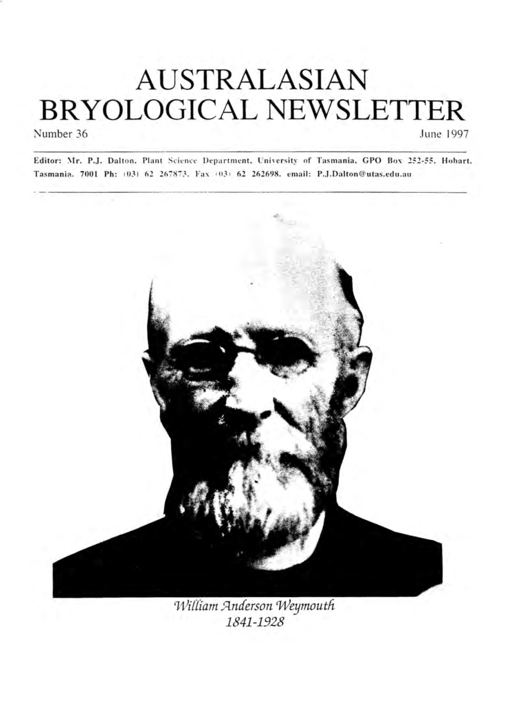 AUSTRALASIAN BRYOLOGICAL NEWSLETTER Number 36 June 1997