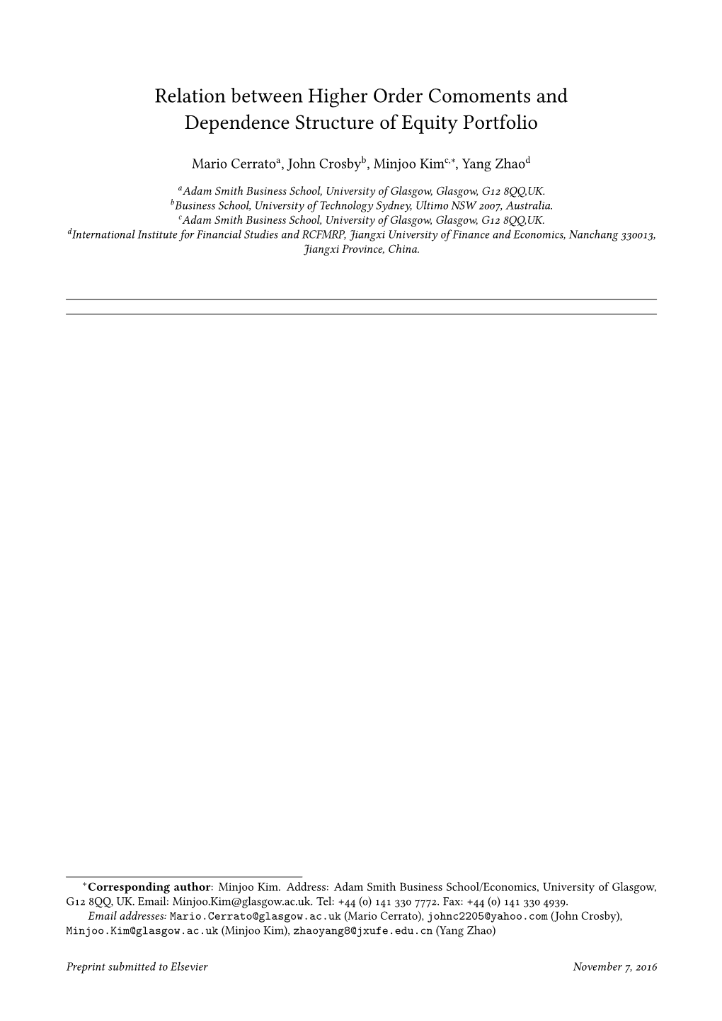 Relation Between Higher Order Comoments and Dependence Structure of Equity Portfolio