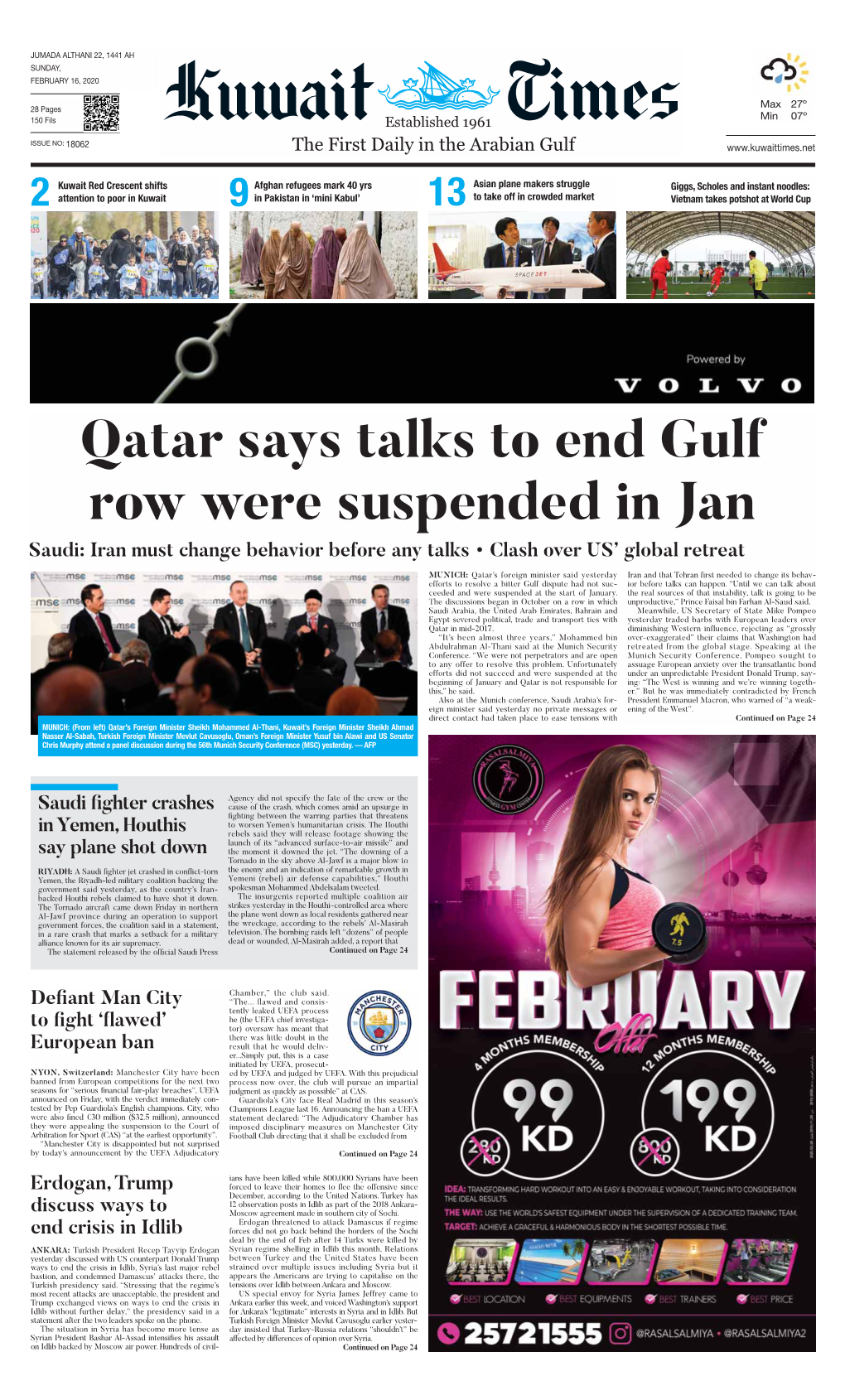 Qatar Says Talks to End Gulf Row Were Suspended in Jan