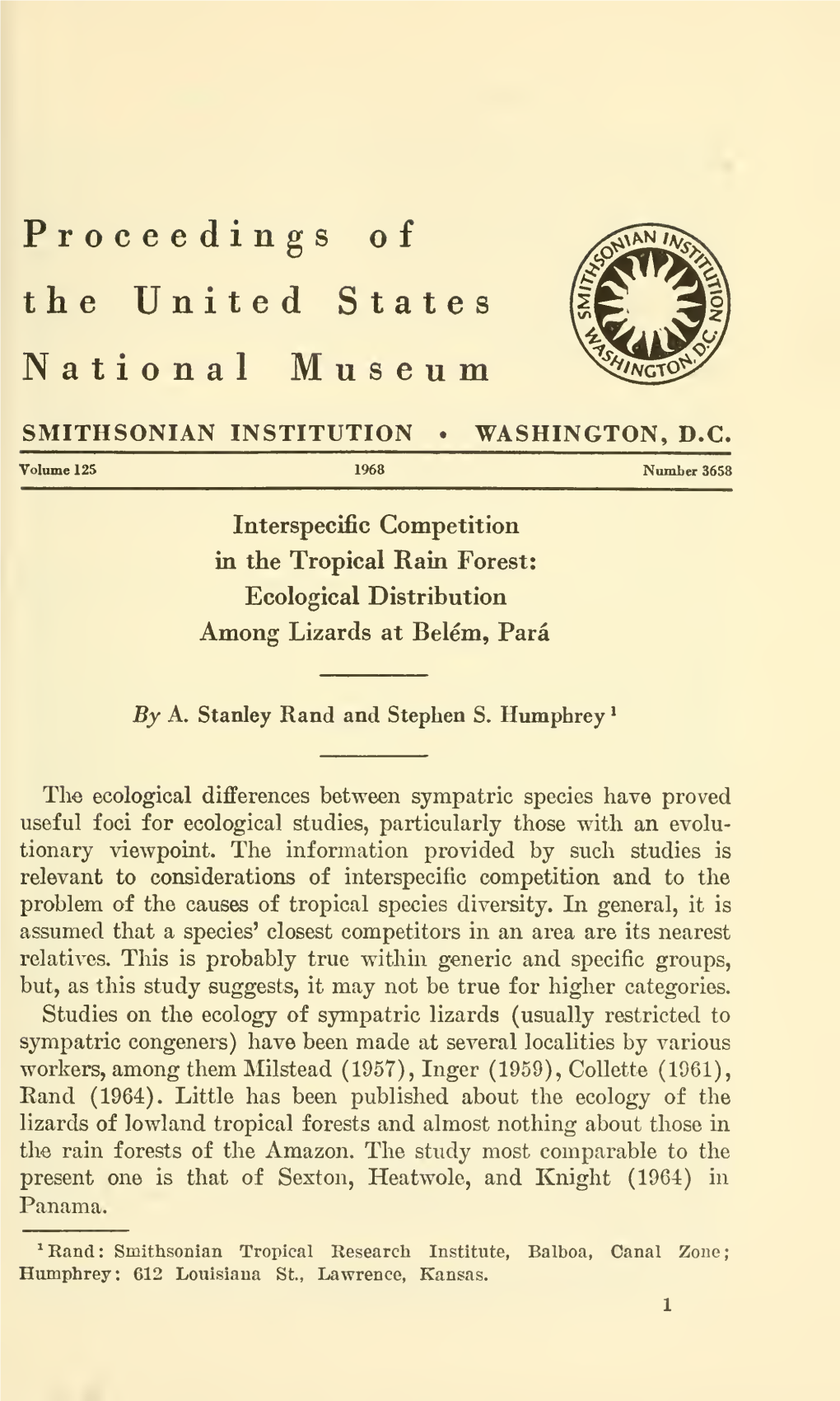 Proceedings of the United States National Museum