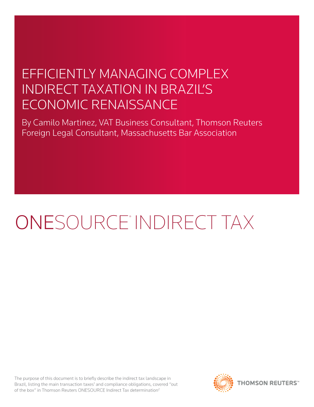 Onesource® Indirect Tax