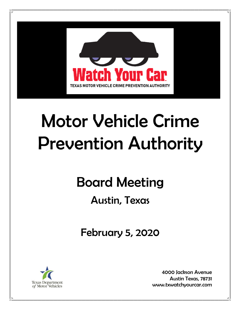 Motor Vehicle Crime Prevention Authority