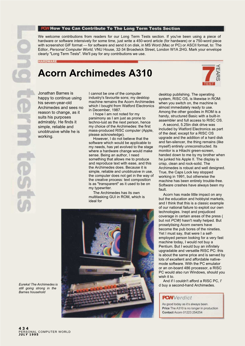 Acorn Archimedes A310
