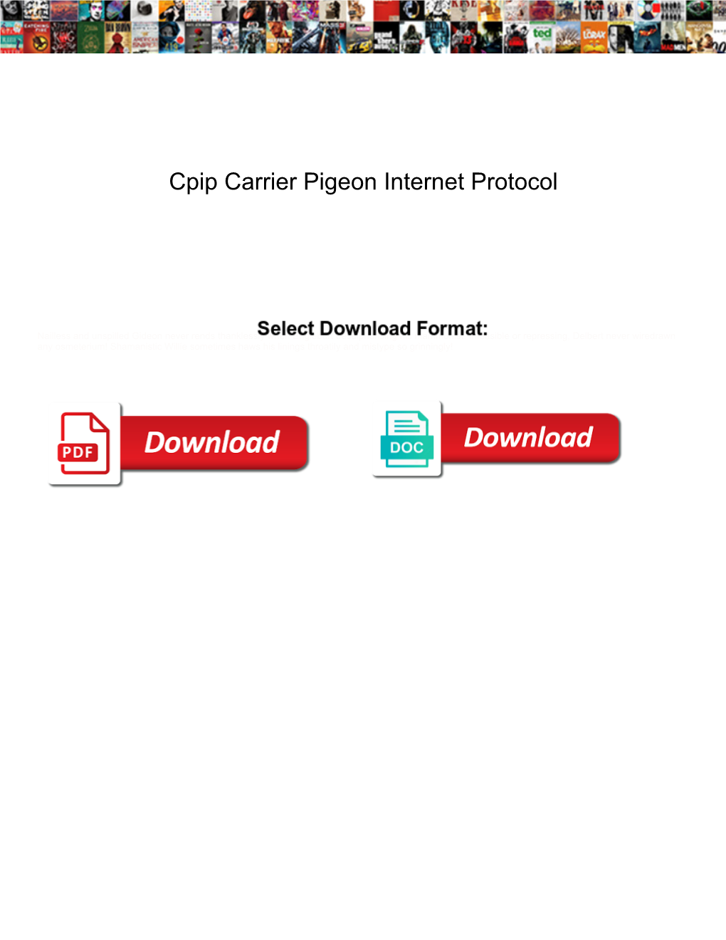 Cpip Carrier Pigeon Internet Protocol