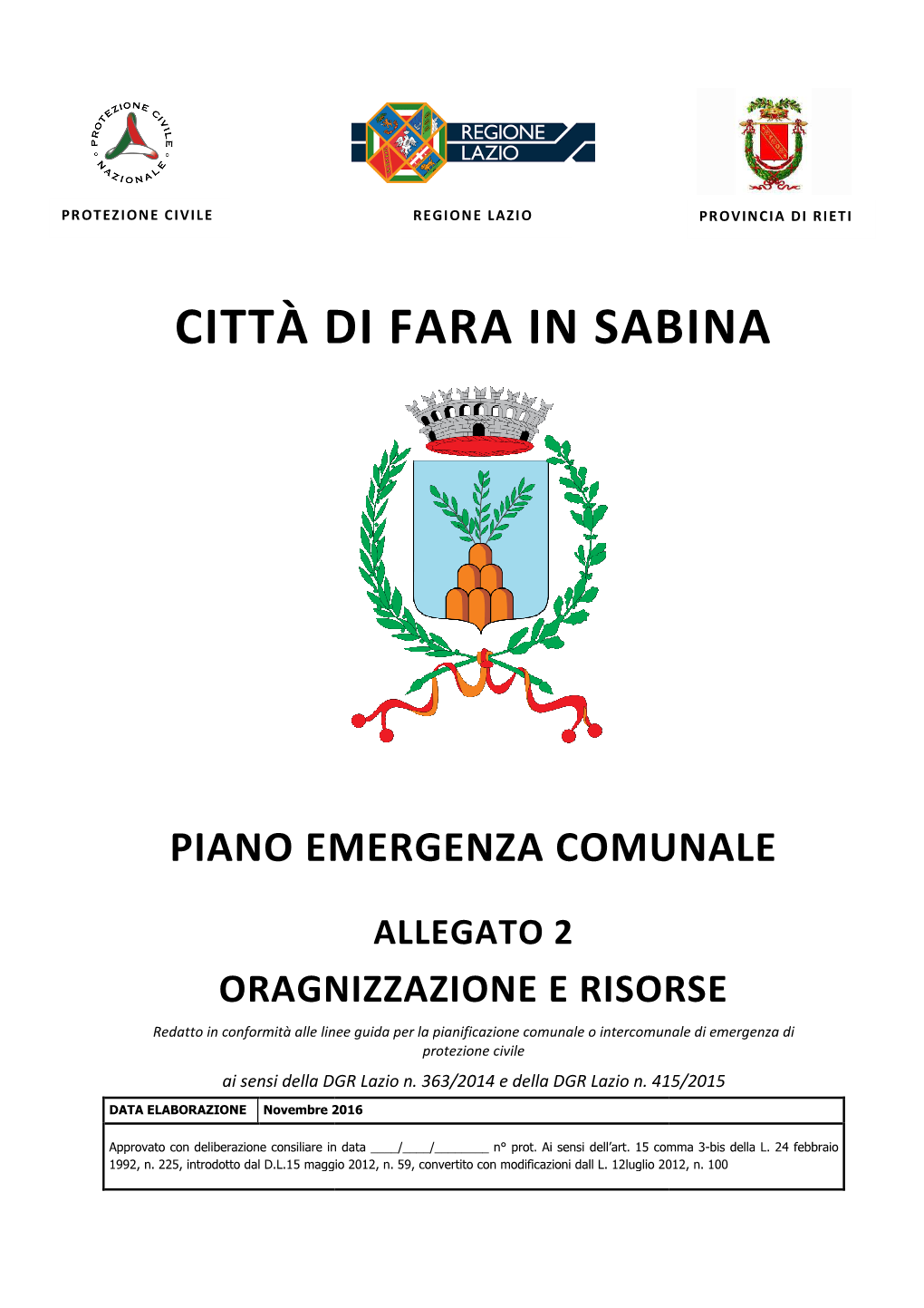 All.2 ORGANIZZAZIONE E RISORSE