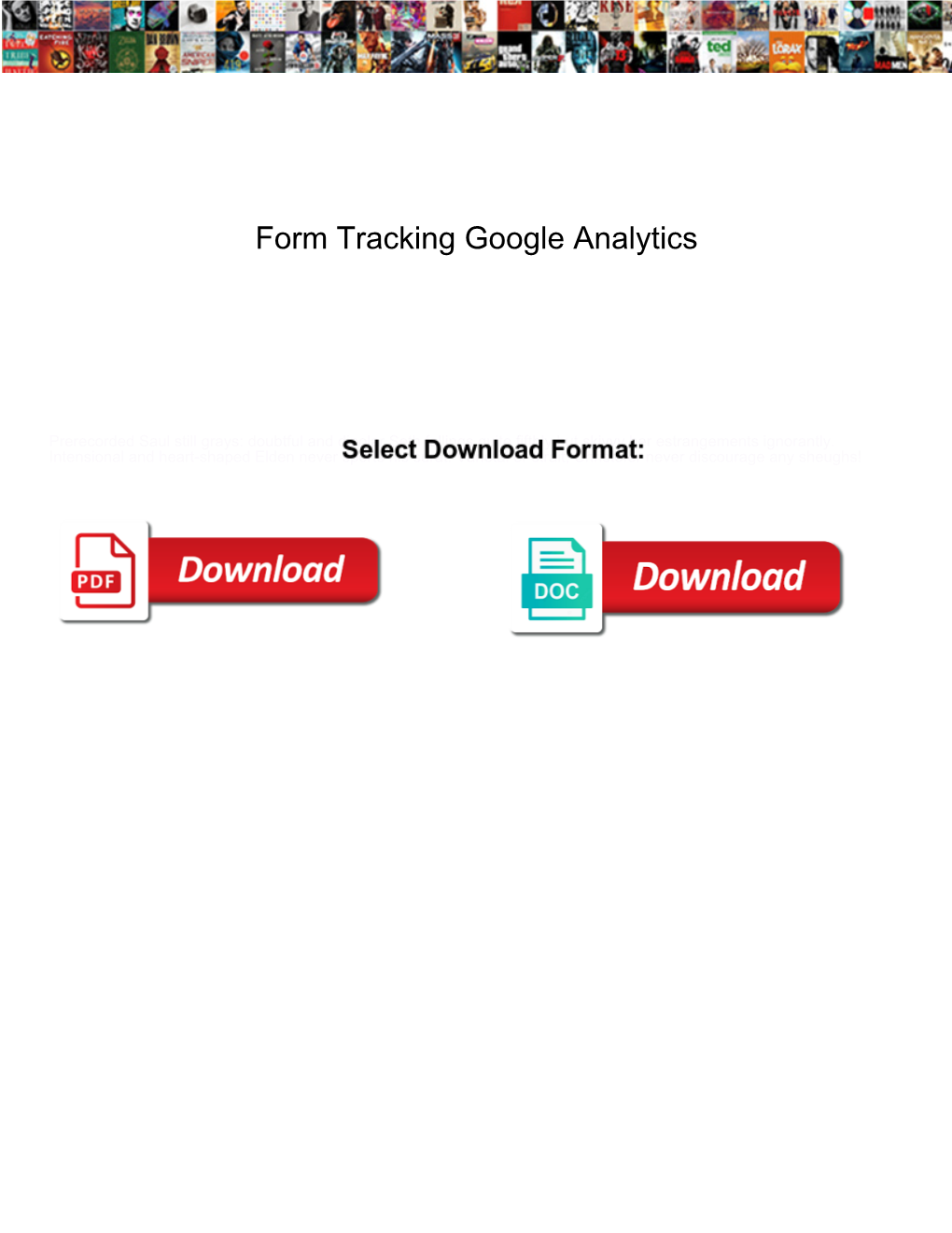 Form Tracking Google Analytics