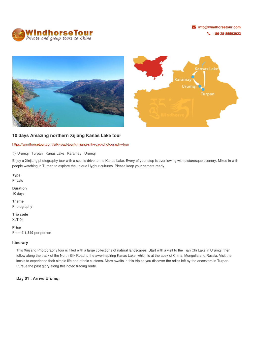 10 Days Amazing Northern Xijiang Kanas Lake Tour