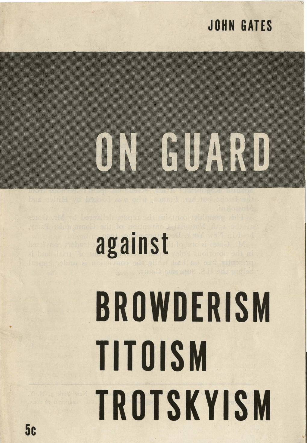 Browderism Trotsky