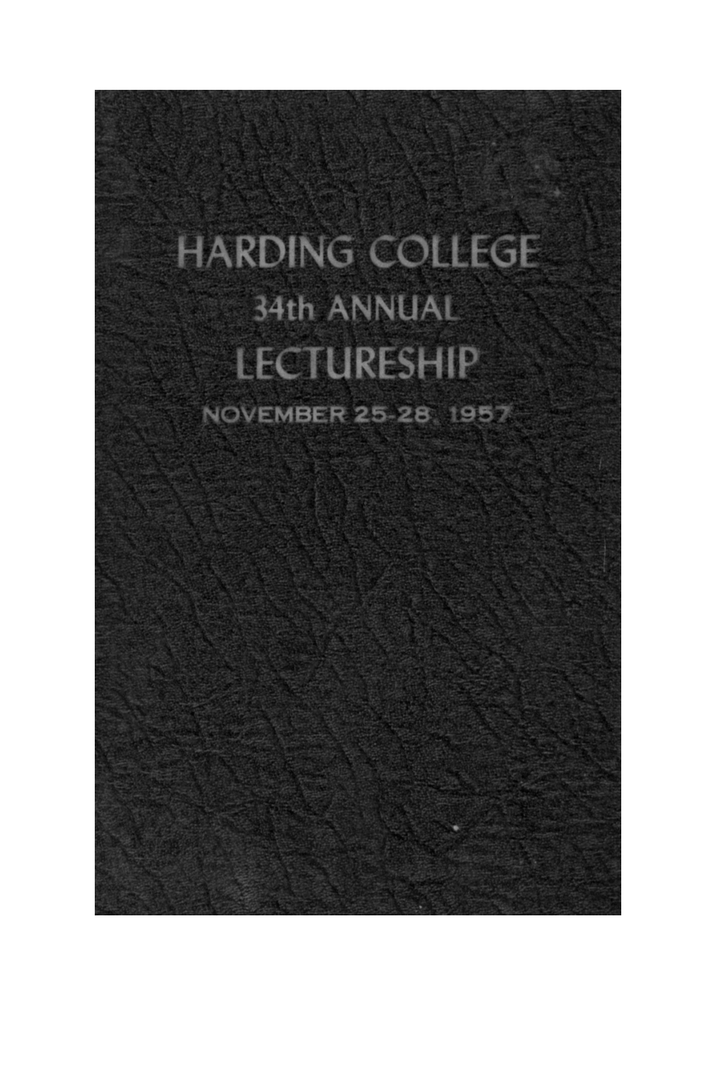 1957 Harding College Lectures