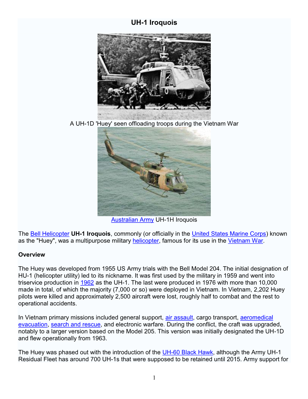 Australian Army UH-1H Iroquois
