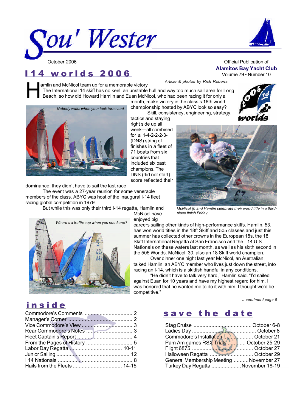 Save the Date Inside I14 Worlds 2006