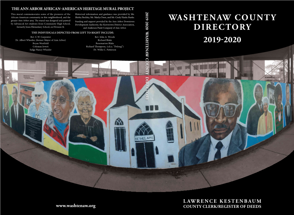 Washtenaw County Directory 2019-2020