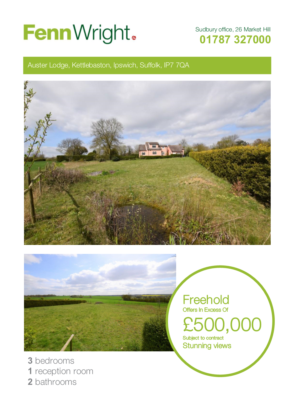 £500,000 Subject to Contract Stunning Views