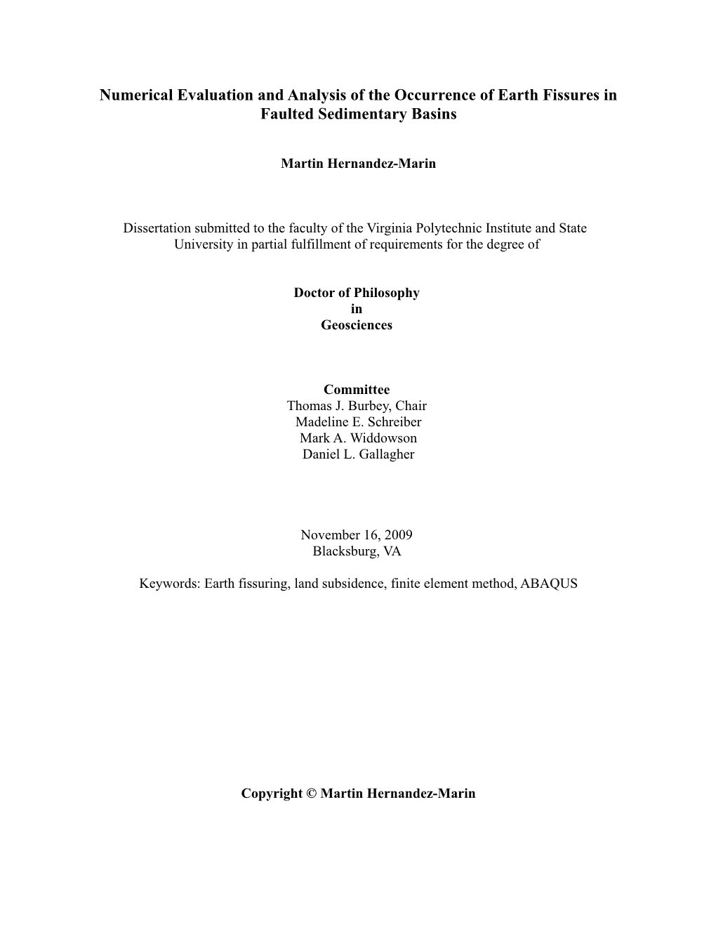 Numerical Evaluation and Analysis of the Occurrence of Earth Fissures in Faulted Sedimentary Basins